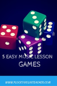 Five easy games you can play in your violin lessons without having to buy or print anything, just use household materials you probably already own.