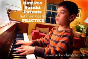 How do parents get their kids to practice for their Suzuki Violin Method lessons? Find out from pro parents in the trenches!