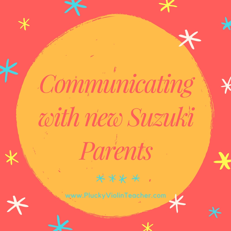 The way that we communicate with new Suzuki parents can make or break the whole process. Here's how you can set up a system to help you communicate expectations effectively. via Plucky Violin Teacher.